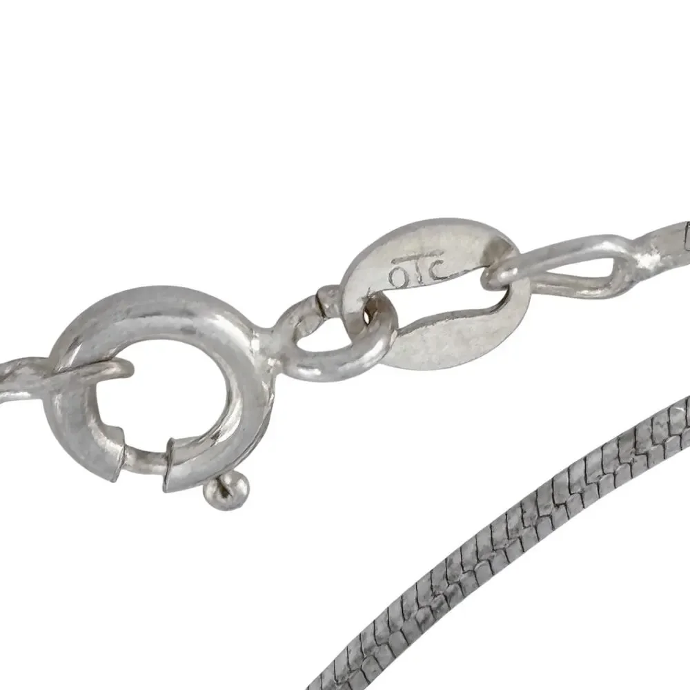 Vintage Italy Sterling Silver 925 Snake Chain Necklace 16